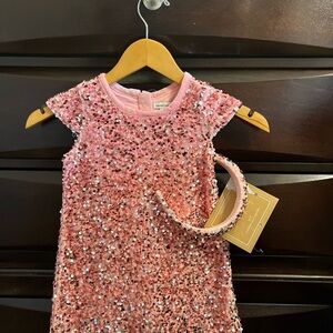 cupcakes & cashmere Pink Sequin Party Top